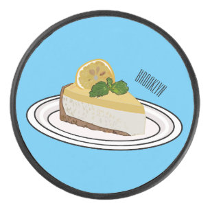 Palet De Hockey Illustration de citron cheesecake