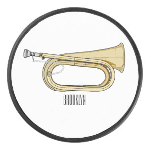 Palet De Hockey Illustration de dessin animé Bugle