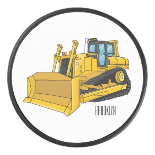 Palet De Hockey Illustration de dessin animé Bulldozer