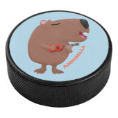 Palet De Hockey Illustration de dessin animé de capybara ukulele (3/4/2016 12:00:00 AM)