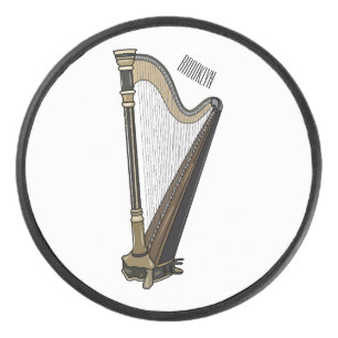 Palet De Hockey Illustration de dessin animé sur la harpe