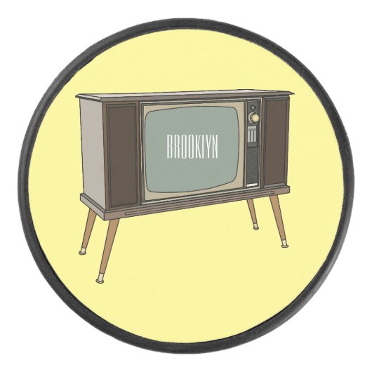 Palet De Hockey Illustration de dessin télévisé (Devant)