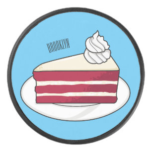 Palet De Hockey Illustration de gâteau en velours rouge