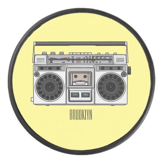 Palet De Hockey Illustration de la bande dessinée radio (Devant)