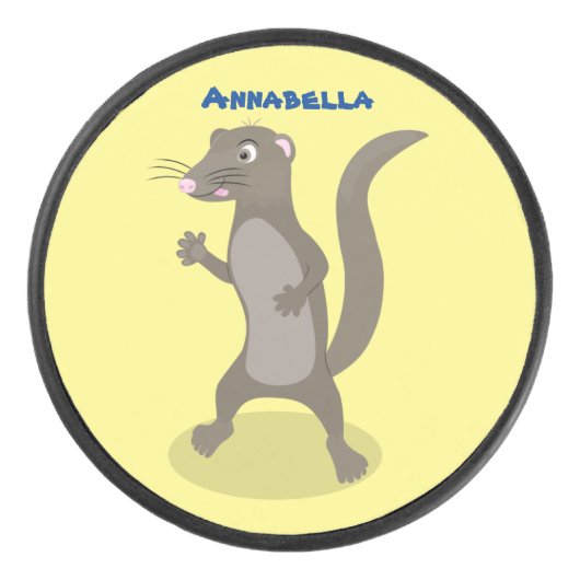 Palet De Hockey Illustration de mignonne mangouste (Devant)