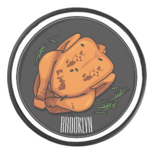 Palet De Hockey Illustration de poulet rôti