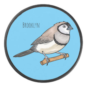 Palet De Hockey Illustration d'oiseau à deux barreaux