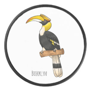 Palet De Hockey Illustration d'oiseau de grande corneille
