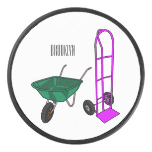 Palet De Hockey Illustration du chariot à roues et du chariot à ma