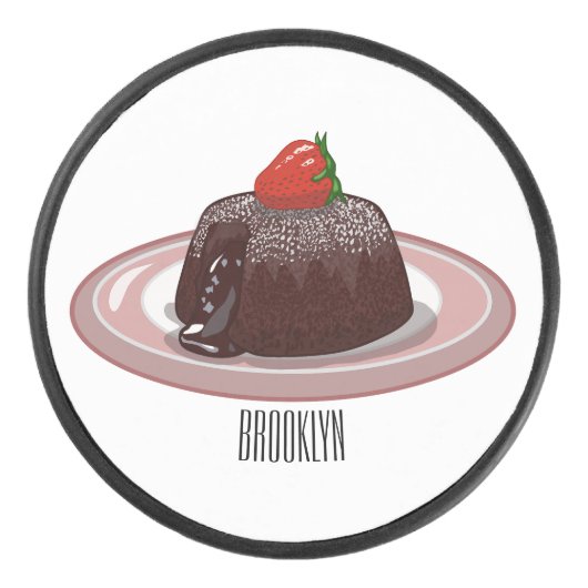 Palet De Hockey Illustration du gâteau de lave au chocolat (Devant)