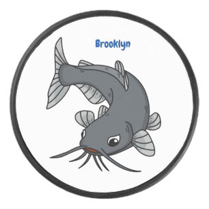 Palet De Hockey Illustration du poisson-chat mignon