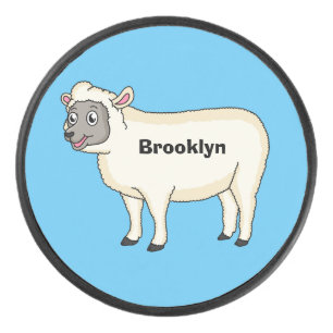 Palet De Hockey Illustration d'un mouton joyeux