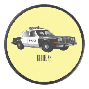 Palet De Hockey Illustration d'une voiture de police