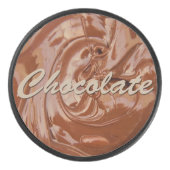 Palet De Hockey Image de texture de chocolat fondu (Devant)