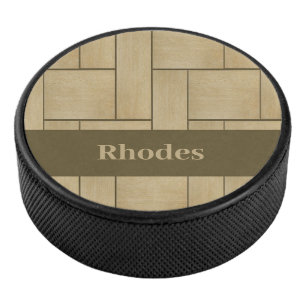 Palet De Hockey impression de dalle de bois Brown
