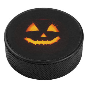 Palet De Hockey Jack-o'-lantern éclairé