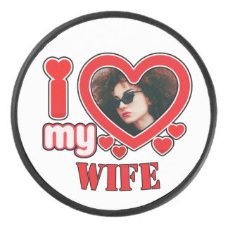 Palet De Hockey J'Aime Ma Femme Personnalisée