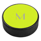 Palet De Hockey jaune fluorescent - ajouter monogramme (3/4/2016 12:00:00 AM)