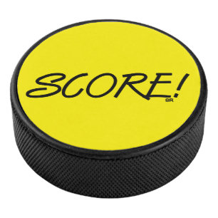 Palet de hockey jaune Score