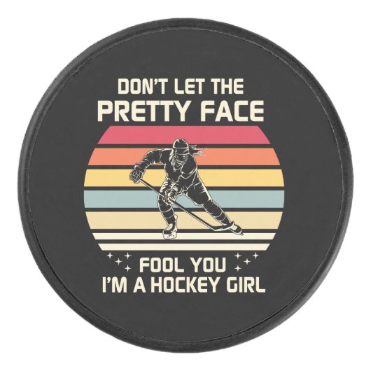 Palet De Hockey Je suis une fille de hockey (Devant)