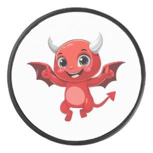 Palet De Hockey Joli diable volant de dessin animé