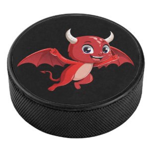 Palet De Hockey Joli diable volant de dessin animé
