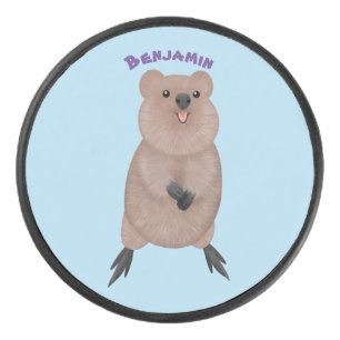Palet De Hockey Joli sourire mignon dessin animé quokka
