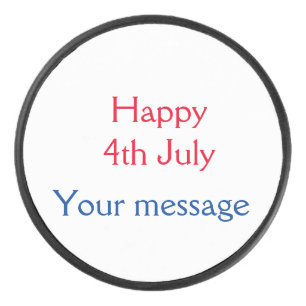 Palet De Hockey Joyeux 4 juillet jour de l'indépendance ajoutez no