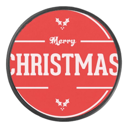 Palet De Hockey Joyeux canard de hockey de Noël (Devant)