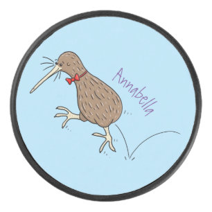 Palet De Hockey Joyeux kiwi de saut avec dessin de cravate arc