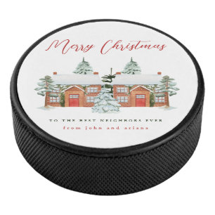 Palet De Hockey Joyeux Noël aux meilleurs voisins