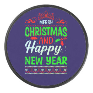 Palet De Hockey Joyeux Noël Et Joyeux Nouvel An-61064