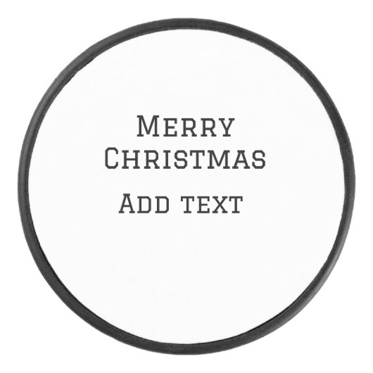 Palet De Hockey Joyeux Noël simple minimum ajouter nom modèle de t (Devant)