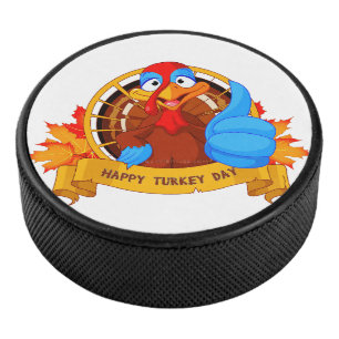 Palet De Hockey La conception amusante de Thanksgiving de style ca