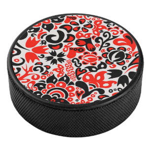 Palet De Hockey L'art populaire ukrainien motif floral abstact