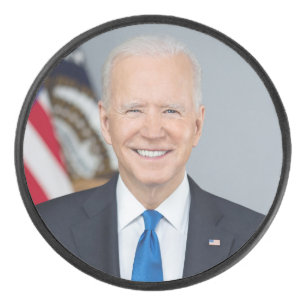 Palet De Hockey Le président Joe Biden Portrait de la Maison Blanc