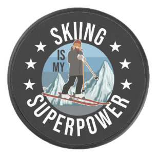 Palet De Hockey Le Ski Est Mon Superpouvoir