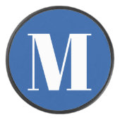 Palet De Hockey LETTRE INITIALE Bleu Profond Monogramme Moderne De (Devant)