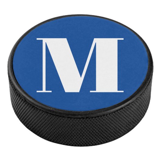 Palet De Hockey LETTRE INITIALE Bleu Profond Monogramme Moderne De (3/4/2016 12:00:00 AM)