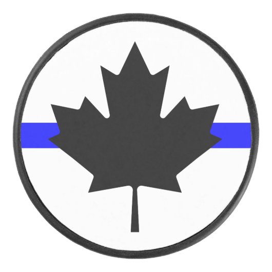 Palet De Hockey Ligne bleue mince - version Canada (Devant)