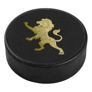 Palet De Hockey Lion royal d'or noir