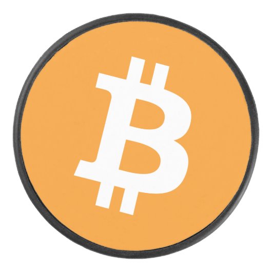Palet De Hockey Logo Bitcoin Cryptomonnaie (Devant)