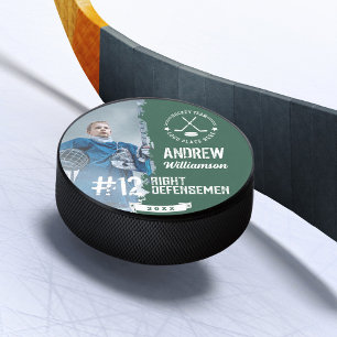 Palet De Hockey Logo de l'équipe Nom du joueur de hockey Jersey Nu