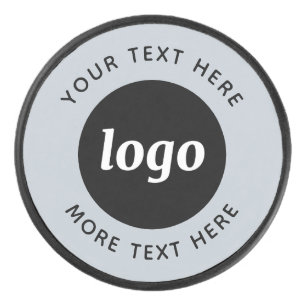 Palet De Hockey Logo Simple Avec Texte Promotionnel D'entreprise