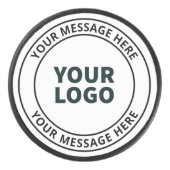Palet De Hockey Logo téléchargé + Texte circulaire modifiable (Devant)