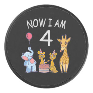 Palet De Hockey Maintenant j'ai 4 ans 4ème anniversaire au Zoo