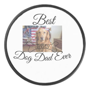 Palet De Hockey Meilleur chien papa jamais ajouter nom de l'animal