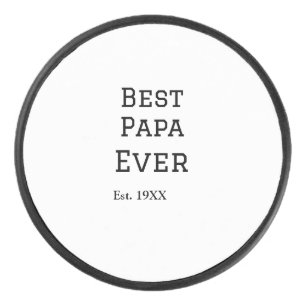 Palet De Hockey Meilleur papa jamais. Ajouter année nom de date pè