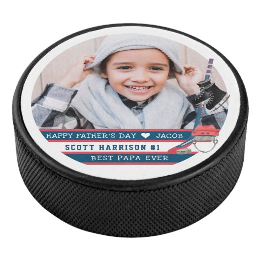Palet De Hockey Meilleur Papa jamais | Photo Lettrée main (3/4/2016 12:00:00 AM)