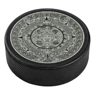 Palet De Hockey Mexicaine Aztec Sun Stone Maya Calendrier 1